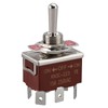 Baomain Momentary Toggle switch (ON)-OFF-(ON) 6 Pins 3 Positions DPDT