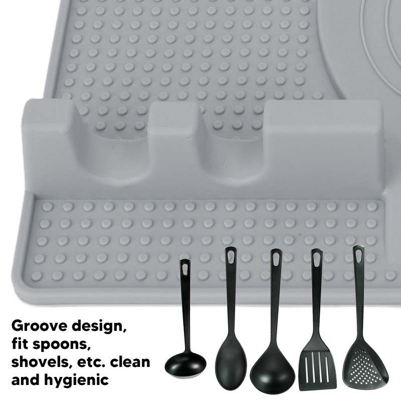 Silicone Utensil Rest Heat Resistant Non Slip Silicone Utensil Holder