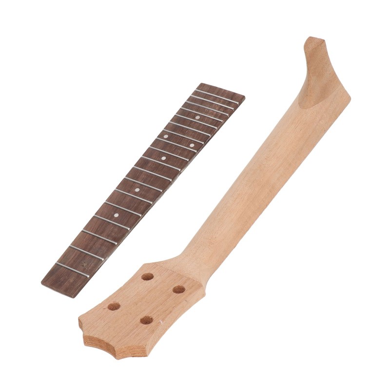 Ukulele Fretboard Neck Set Rosewood Okoume Wood Fingerboard Replacement for