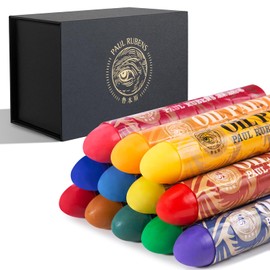 Paul Rubens Oil Pastels, 12 Colors Super Jumbo HaiYa Artist Soft Oil Pastels Vibrant and Creamy, Art Supplies for Artists, Beginners, Students, Art Painting Drawing(Set B)