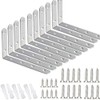 IUME 10 Pcs Stainless Steel Angle L-Shaped Bracket, Angle Bracket,