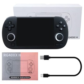 2025 Upgraded RG40XX H Retro Handheld Game Console Gaming Console Built-in 3200mAh Battery 4 inch IPS Screen 64 TF Car Linux 64-bit System Portable Pocket Game Console