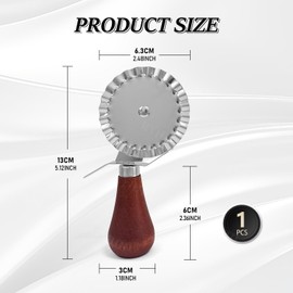 RYHHH Pastry Cutter Wheel, Pizza Cutter Stainless Steel Pizza Wheel Cutter Wooden Handle Pizza Cutter, Home Attachment Kitchen Gadget Features, Perfect for Cutting Freshly Cooked Pizza into Slices