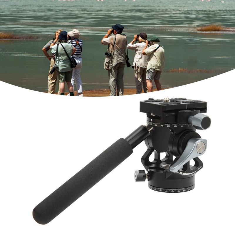 Video Tripod Head Aluminium Alloy Adjustable Portable Damping Stable Fluid