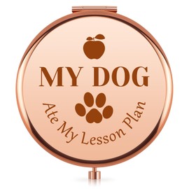 Teacher Appreciation Gifts for Women Compact Mirror for Purse Thank You Gifts for Women Dog Lovers Graduation End of Year Gift for Teachers Pocket Mirror Dog Owner Gift Christmas Retirement Present