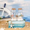 2PCS Coastal & Beach Decor Glass Bottles with Cork &