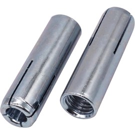 (Pack of 10) Knurled Drop in Anchors 15/32" x 1-15/16" (M12 x 50 mm), Expansion Bolt Sleeve, Wall Dowels, Concrete Anchor