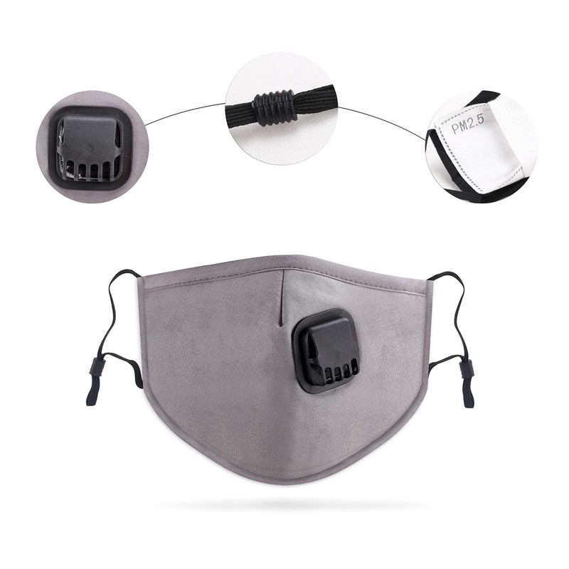 DualVertex Pack of 2 Unisex Dust Mask | Cotton Face