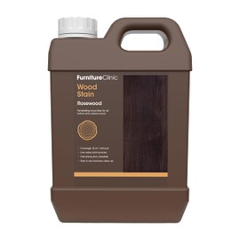 Furniture Clinic Wood Stain | Rosewood | Water Based | Fast Drying, Low Odor, & Non-Toxic | for Indoor & Outdoor Furniture and More | Multiple Finishes | (85oz / 2.5L)