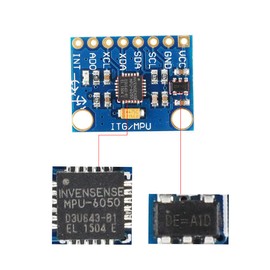 Stemedu 5PCS GY-521 MPU-6050 Accelerometer Gyro Sensor 6DOF 3-Axis IMU 16 Bit AD Converter Data Output IIC I2C for Quadcopter Drone RC, 40P Dupont Cable