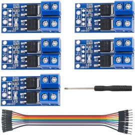 MTDELE 5Pcs MOSFET Switch Drive Module DC 5V-36V 15A(Max 30A) 400W Dual High-Power MOSFET Trigger Switch Driver Module 0-20KHz PWM Control Motor Speed Light Bulbs LED Lights etc