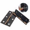 Kemcatui 12Pcs Red Bronze Classic Cabinet Hinges, 2.5 Inch, Nickel-Plated