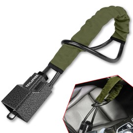Tevlaphee Steering Wheel Claw Upgraded Steering Wheel Lock for Car, Metal Head, Visible Car Anti-Theft Device, Robust Design, Universal Fit, 3 Keys (Green)
