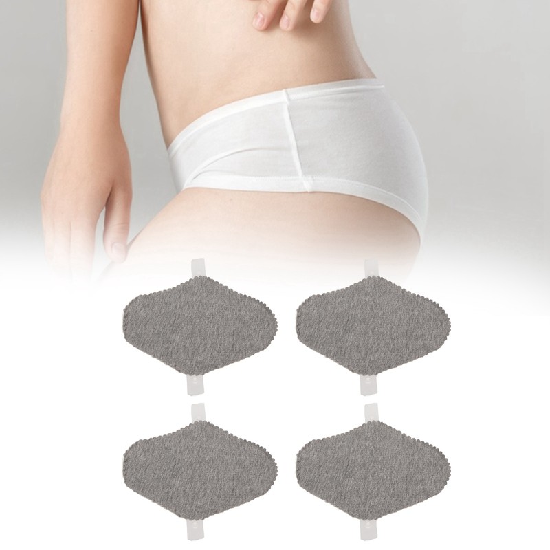 4PCS Washable Feminine Pads Gray Graphene Leakproof Breathable Reusable Sanitary