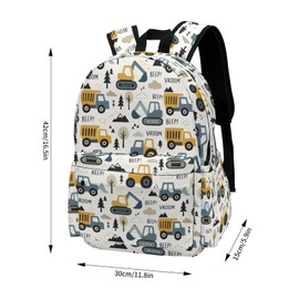 YSBKN 16 Inch Backpack Pictures of Cartoon Cars Laptop Backpack Shoulder Bag School Bookbag Casual Daypack