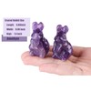 DUQGUHO Amethyst Bunny Decor Crystals Rabbit Statue Pocket Polished Natural