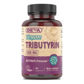 Deva Nutrition Vegan Tributyrin Tributirina 500mg 90caps Sabor Sin Sabor