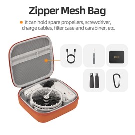 Carrying Case for DJI FLIP, Portable Hard Travel Case Storage Bag, Waterproof, Shock-Resistant Bag for DJI Flip Drone, Storage Protective Bag for DJI Flip RC Drone Aceessories (Orange)