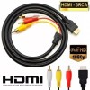 1080P HDMI Male To 3 RCA Video Audio AV Component