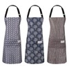 AKlamater 3 PCS Women Apron with Pockets Adjustable Cooking Aprons