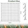 TOMVAES Grow Net, Trellis Netting, Elastic, Black, Square, Plant Support,