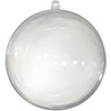 KUNSTSTOFF KUGELN, Hollow Balls, Separable, Transparent, Approx. 50 mm / 5 cm, Pack of 5