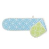 BlissHome Nadiya Hussain Double Oven Glove blue& green rings