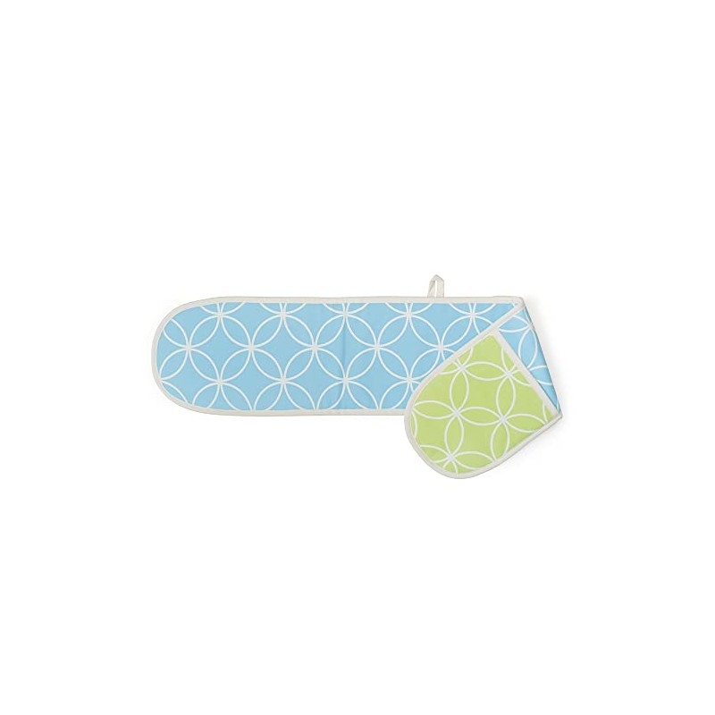 BlissHome Nadiya Hussain Double Oven Glove blue& green rings