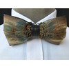 Cloud Rack Natural Handmade Feather Bow Tie Gray
