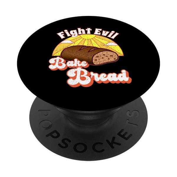 Fight Evil Bake Bread Happy Hero Pastry Baker PopSockets with