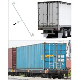 QWORK Cargo Trailer Cam Bar Lock, 2 Pack 55" Trailer Door Latch, Zinc Plated, Folding Ramp & RV Hauler Fold Down Door, Single Hinge Point & Mounting Hardware