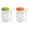 Arrow Plastic SET OF 2 Plastic Sip-A-MUG with Built-In straw,