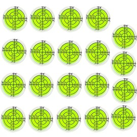 20Pcs Circular Bubble Level Bullseye Degree Marked Surface Round Spirit Levels