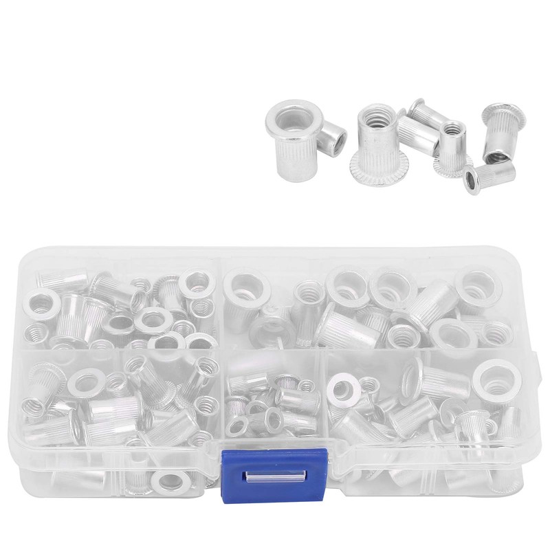 100Pcs Aluminum Rivet Nut Threaded Rivet Insert Nut, Rivet Nut