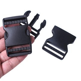 J.CARP 4 Pack 1.5" Wide Quick Side Release Buckles, Dual Adjustable No Sewing Slide Clips Snaps, Heavy Duty Plastic Replacement for Nylon Strap Backpack Nylon Webbing Belt Fanny Pack Pet Dog Collars