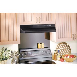 Broan-NuTone F403623 Exhaust Fan for Under Cabinet Two-Speed Four-Way Range Hood, 36-Inch, Black