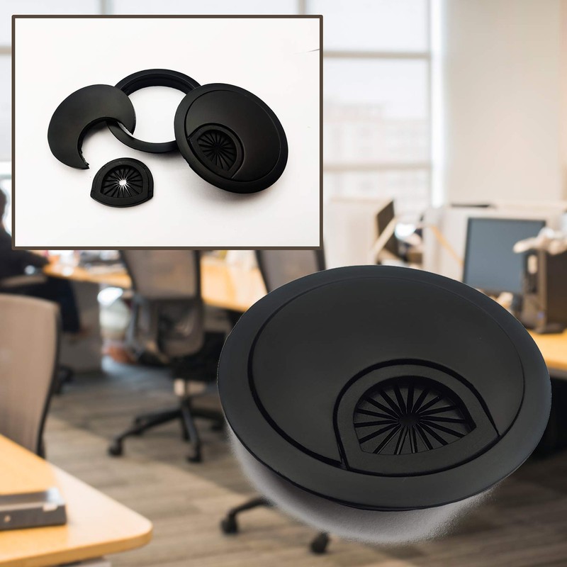 Pack of 2 Cable Grommets Desk, Cable Passage Diameter 60