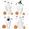 Extra Large Halloween Window Clings, Ghost Witch Hat Pumpkin Decals