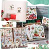 BBTO 12 Sheets Christmas Rub on Transfers for Crafts and