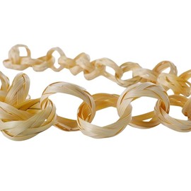 78.75 inch Long Bamboo Chain, Natural Material, Bamboo Woven Bamboo Ring Decoration 1 Piece