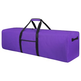 52 Inch Large Duffle Bag for Travel Camping Sport Equipment Storage Bag with 2-way Lockable Zippers Purple