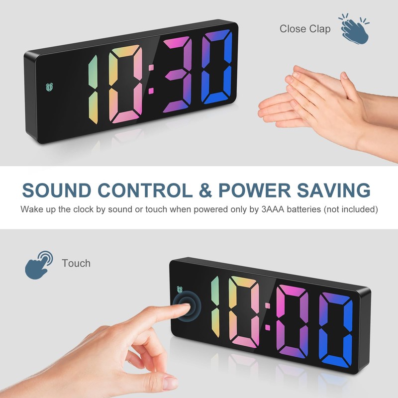 Ankilo Digital Alarm Clock, LED Clock for Bedroom, Electronic Office