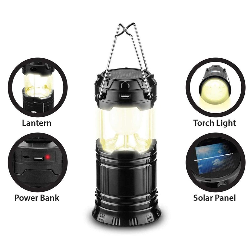 Technical Pro OL4B Rechargeable Outdoor Camping LED Lantern, Black