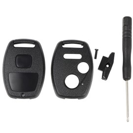 SELEAD 1 Pcs Key Fob Shell Cover ( Black ) 3 Buttons for Honda Accord for Civic EX for Pilot for CR-V 2003-2015