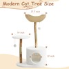 Modern Real Wood Cat Tree Tower for Large Cats |