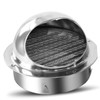 WHAMVOX Round Stainless Steel Vent Cover Windproof Louver Grille for