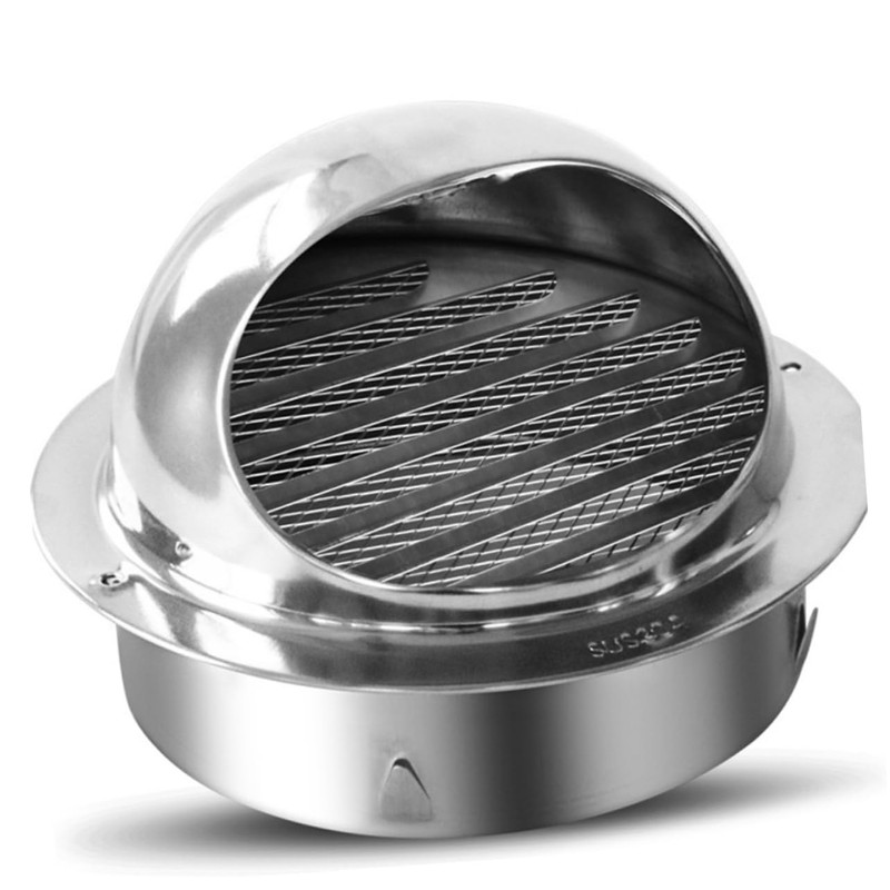 WHAMVOX Round Stainless Steel Vent Cover Windproof Louver Grille for