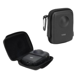 VRIG Osmo 360 Carry Case Carrying Travel Bag for DJI Osmo 360, Portable Small Storage Bag Protective Cover PU Hard Case for Osmo 360 with Carabiner Protective Accessories(Black)
