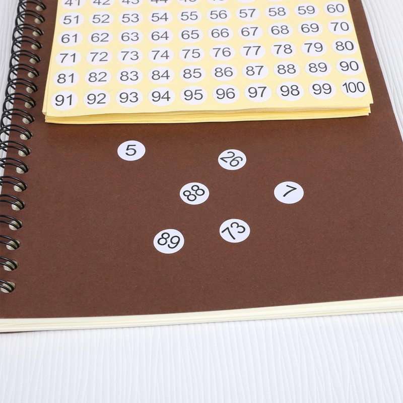YBEATY 30 Pcs 1-200 Round Number Stickers Small Self Adhesive