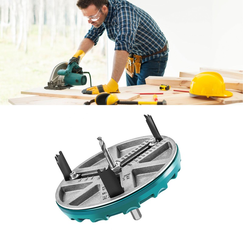 Adjustable Hole Saw Kit with 12 Blades Round Hole Opener